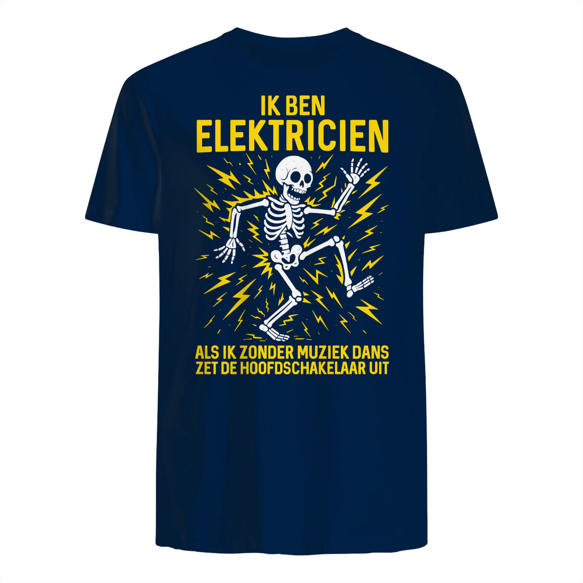 Elektricien T-Shirt Marineblauw – Grappig Installateur Shirt
